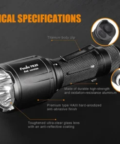 FENIX TK25 RED HUNTING FLASHLIGHT - 1000 LUMENS