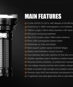 FENIX TK75 2018 FLASHLIGHT - 5100 LUMENS
