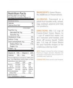 Emergency Essentials Freeze Dried Green Beans - Large Can