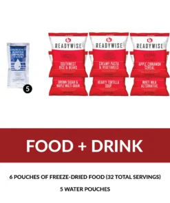 Food & Food Storage ReadyWise 64 Piece Survival Backpack- Black