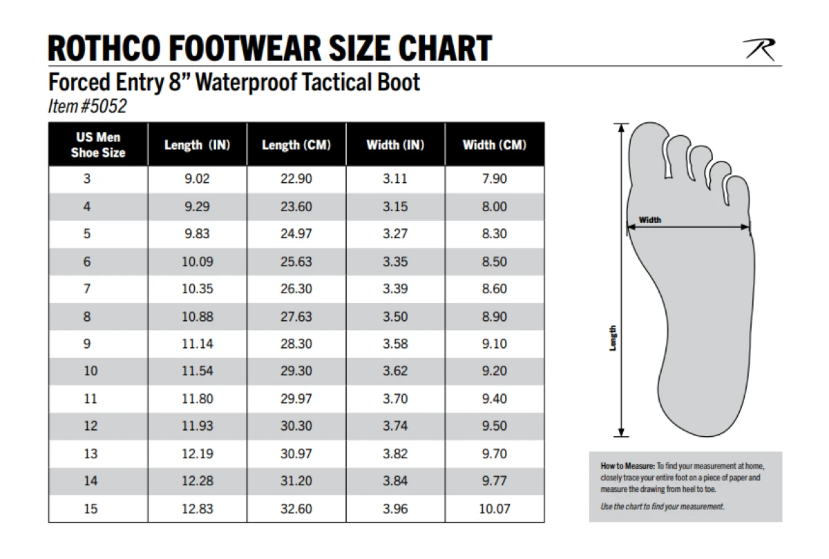 Rothco 8" Forced Entry Waterproof Tactical Boot 3 Rothco 8" Forced Entry Waterproof Tactical Boot