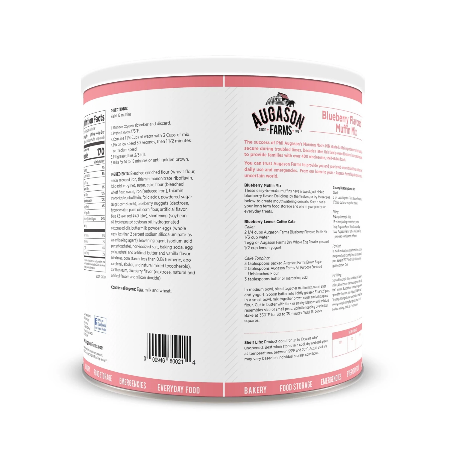 Augason Farms Blueberry Muffin Mix 2 Augason Farms Blueberry Muffin Mix