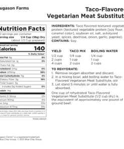 Food & Food Storage Augason Farms Taco Flavored Vegetarian Meat Substitute