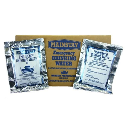 Drinks Mainstay Emergency Drinking Water - 125 ML Packet (Case Of 60) 1 Drinks Mainstay Emergency Drinking Water - 125 ML Packet (Case Of 60)