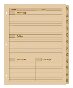 Rite In The Rain Weatherproof Weekly Calendar Set 8.5 In. X 11 In. Waterproof Notebooks