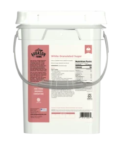 Augason Farms White Granulated Sugar 4-Gallon Pail Food & Food Storage