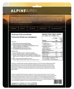 AlpineAire Wild Mushroom Fettuccine Alfredo