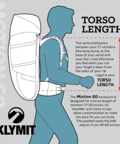 Gear Klymit Motion 60 Backpack - Black