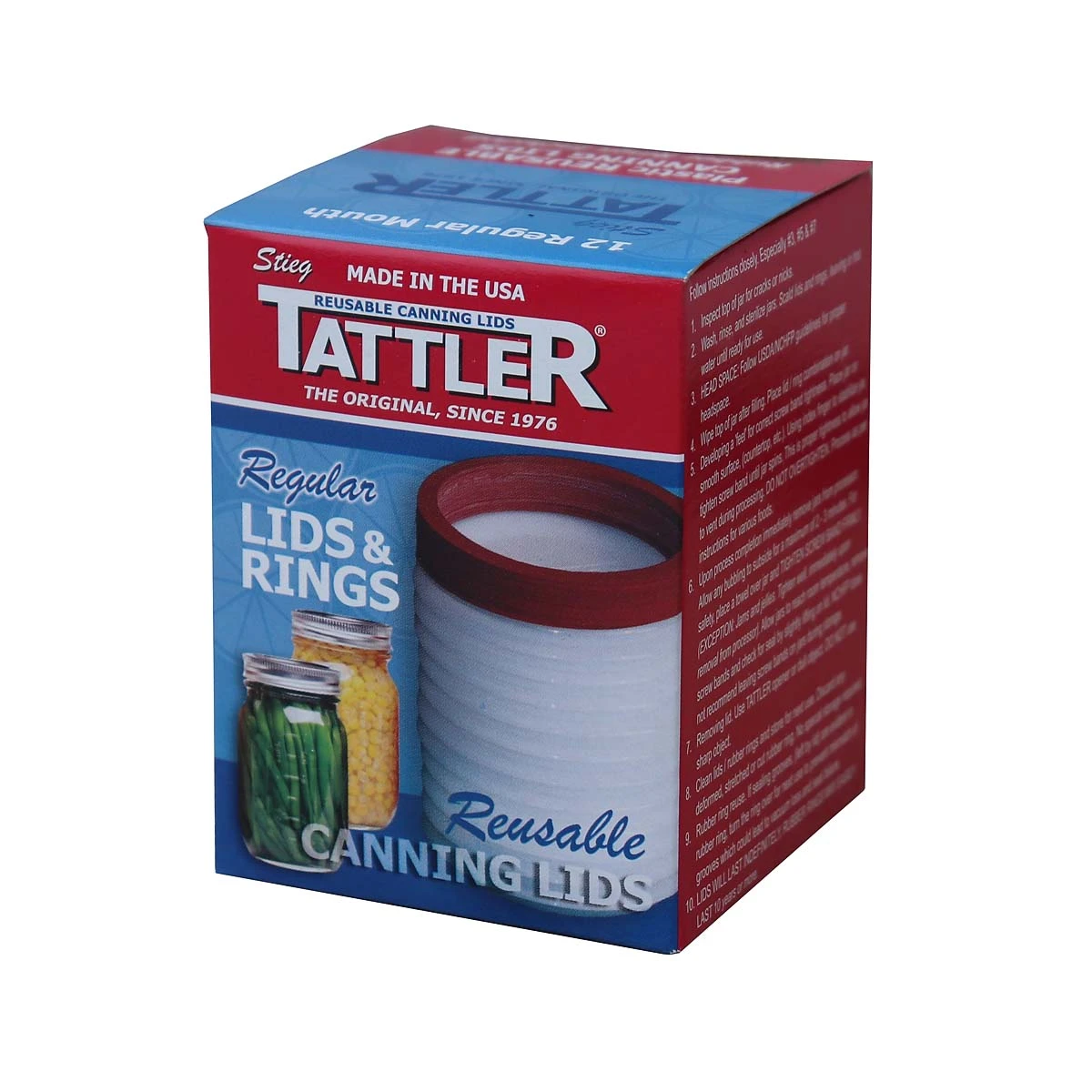 Tattler Regular Reusable Canning Lids With Rings - 12 Lids Food & Food Storage 2 Tattler Regular Reusable Canning Lids With Rings - 12 Lids Food & Food Storage