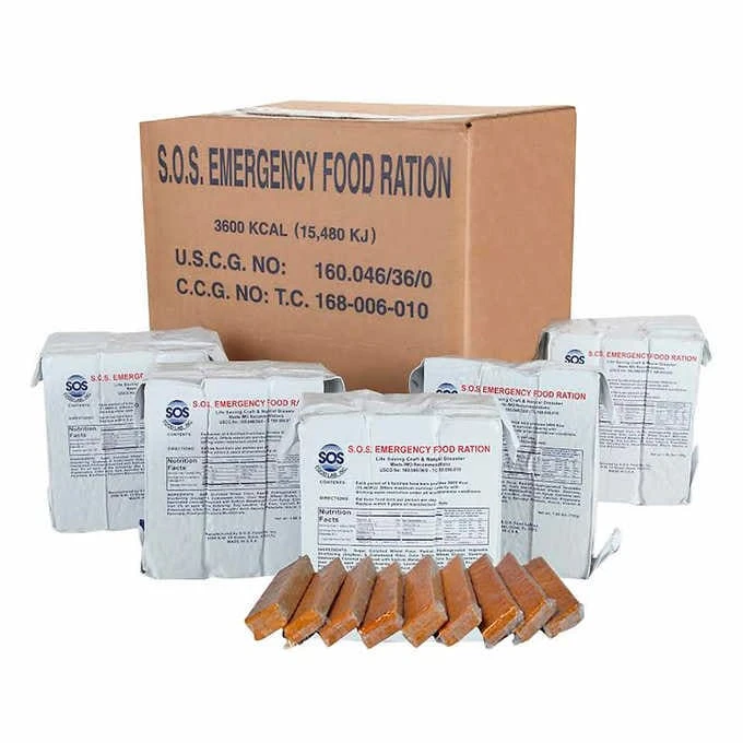 SOS Food Lab Inc SOS Emergency Ration Bar Case 20 Rations - 3600 Kcal 1 SOS Food Lab Inc SOS Emergency Ration Bar Case 20 Rations - 3600 Kcal