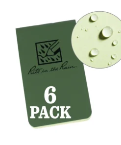 Waterproof Notebooks Rite In The Rain Weatherproof On The Go Wallet Notebook 6 Pack
