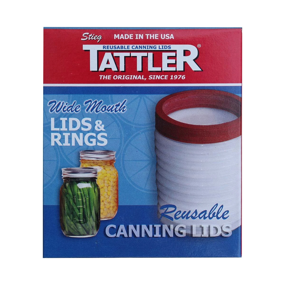 Tattler Wide Reusable Canning Lids With Rings - 12 Lids Food & Food Storage 1 Tattler Wide Reusable Canning Lids With Rings - 12 Lids Food & Food Storage