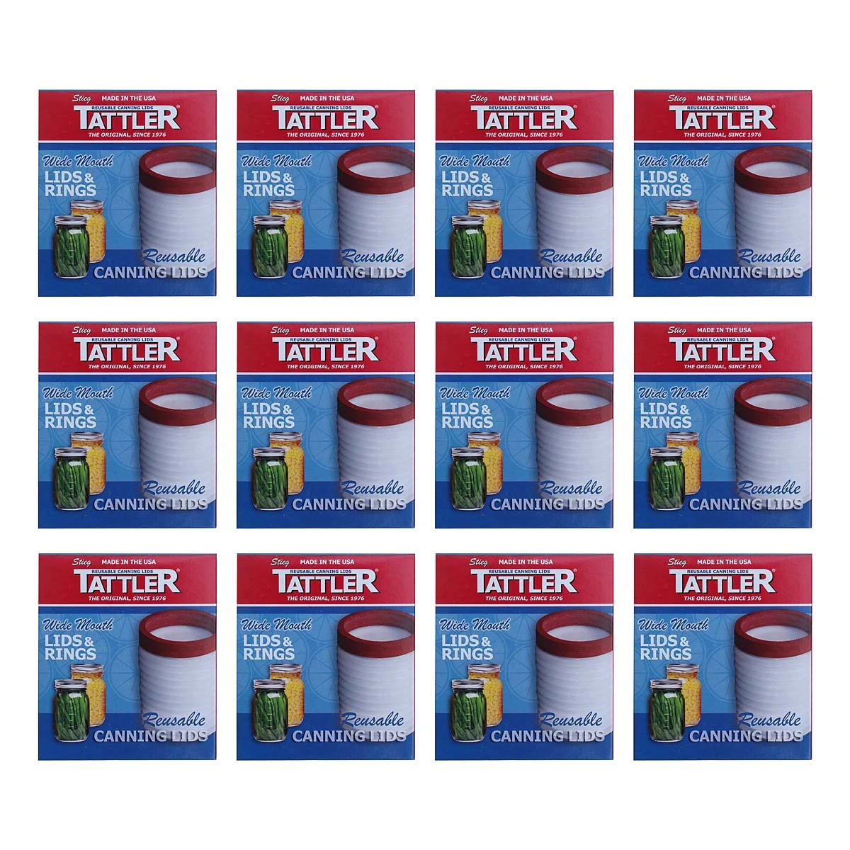Tattler Wide Reusable Canning Lids With Rings - 144 Lids Food & Food Storage 1 Tattler Wide Reusable Canning Lids With Rings - 144 Lids Food & Food Storage