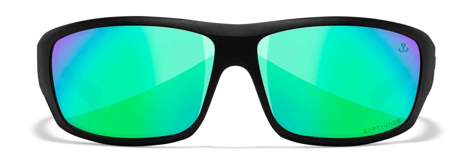 Gear Wiley X Omega Sunglasses - Matte Black Frame With Captivate Polarized Green Mirror (Copper Base) 2 Gear Wiley X Omega Sunglasses - Matte Black Frame With Captivate Polarized Green Mirror (Copper Base)