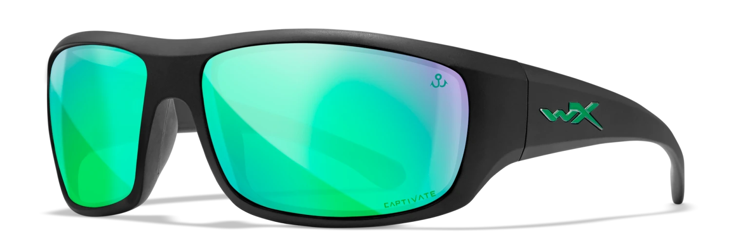 Gear Wiley X Omega Sunglasses - Matte Black Frame With Captivate Polarized Green Mirror (Copper Base) 1 Gear Wiley X Omega Sunglasses - Matte Black Frame With Captivate Polarized Green Mirror (Copper Base)