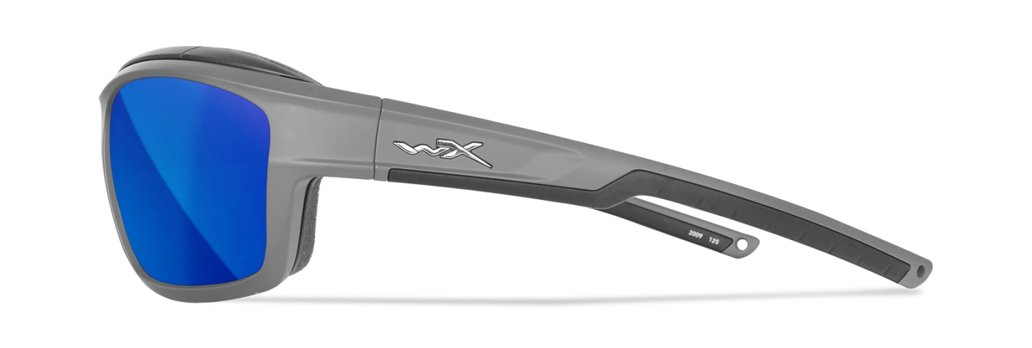 Gear Wiley X Ozone Sunglasses - Matte Grey Frame With Captivate Polarized Blue Lenses 4 Gear Wiley X Ozone Sunglasses - Matte Grey Frame With Captivate Polarized Blue Lenses