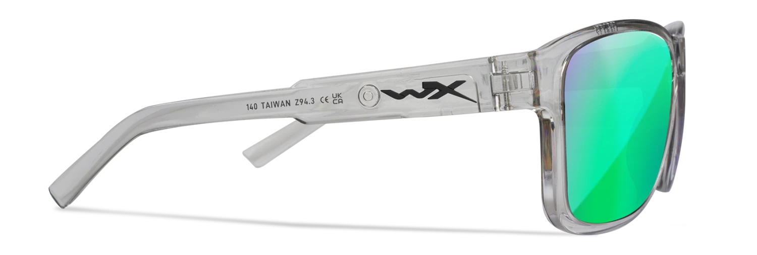 Wiley X Trek Sunglasses - Gloss Crystal Light Grey Frames With Captivate Polarized Green Mirror Lenses Gear 4 Wiley X Trek Sunglasses - Gloss Crystal Light Grey Frames With Captivate Polarized Green Mirror Lenses Gear