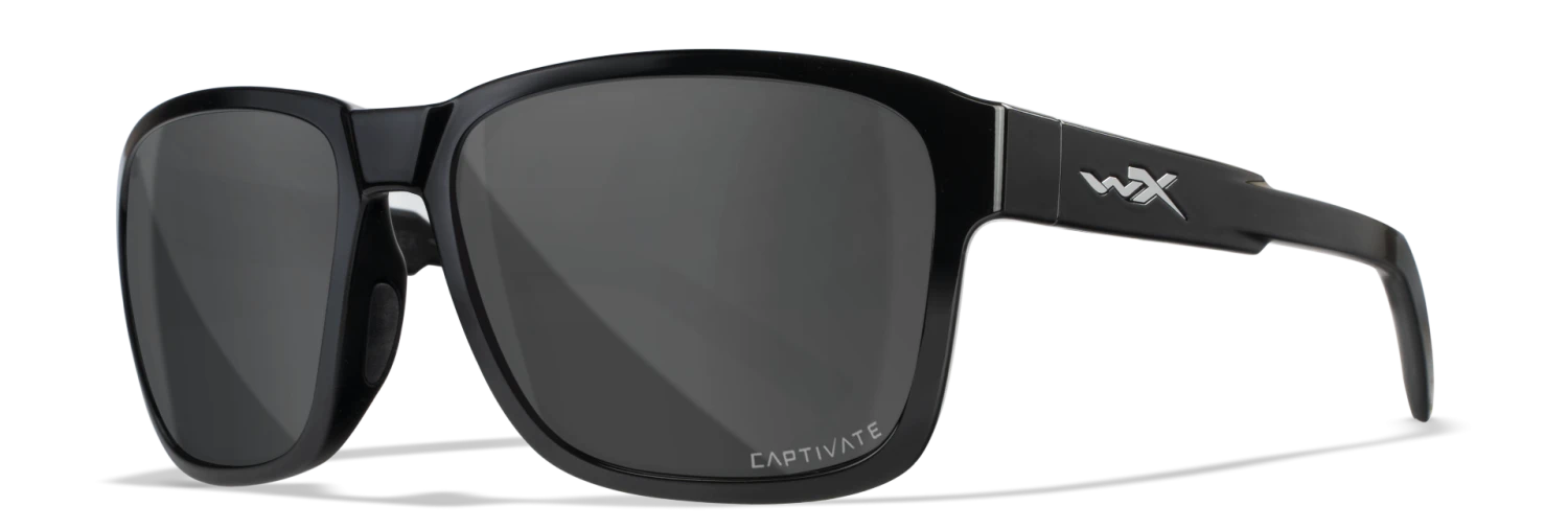 Wiley X Trek Sunglasses - Matte Black Frame With Captivate Polarized Grey Lenses Gear 1 Wiley X Trek Sunglasses - Matte Black Frame With Captivate Polarized Grey Lenses Gear